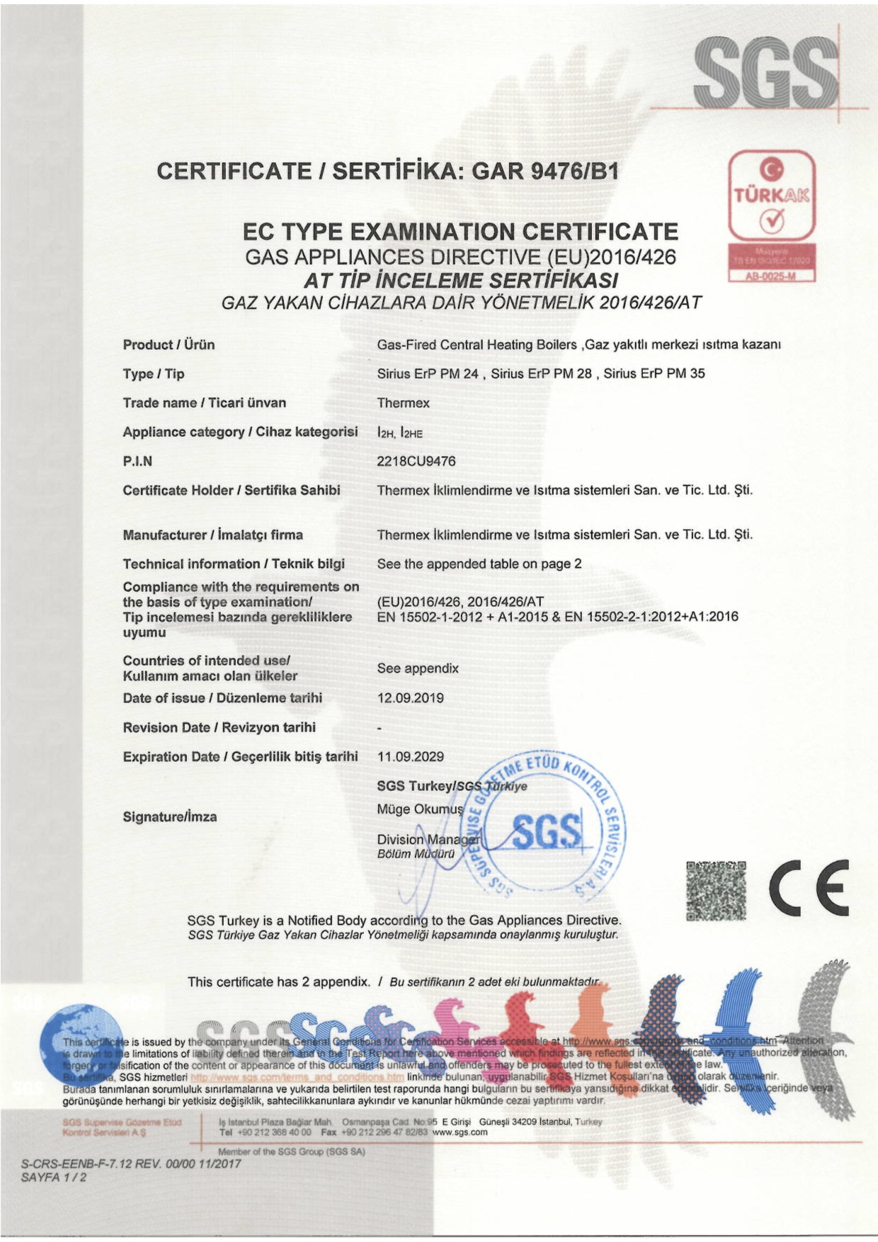 S-CRS-EE-F-31-Certificate-REV0200-thermex-SIRIUS
